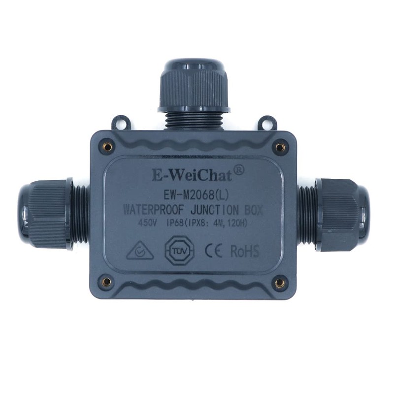 ZONADAH T-Type 3-Way IP68 Waterproof Electrical Cable Wire Connector Junction
