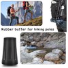 6-Pack Heavy Duty Walking Stick Tips - Reinforced Rubber Ferrules