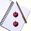 24 x 40mm Round 'Ripe Raspberry' Stickers (SK00067452)
