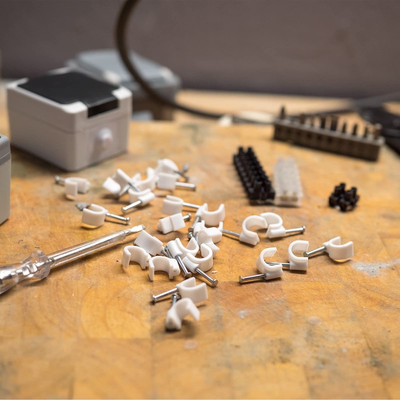 Rebower R Type Cable Clamp Wire Management Clips (With Screws)