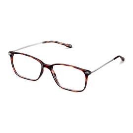 Nooz Optics - Blue Light Filter Glasses without Prescription for Men and Women for Screen, Smartphone, Gaming or TV - Rectangular Shape - Tortoise Colour - Bao Collection