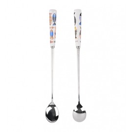DD Shop Blue Fish Ceramic Long Spoon (563801) 5ea