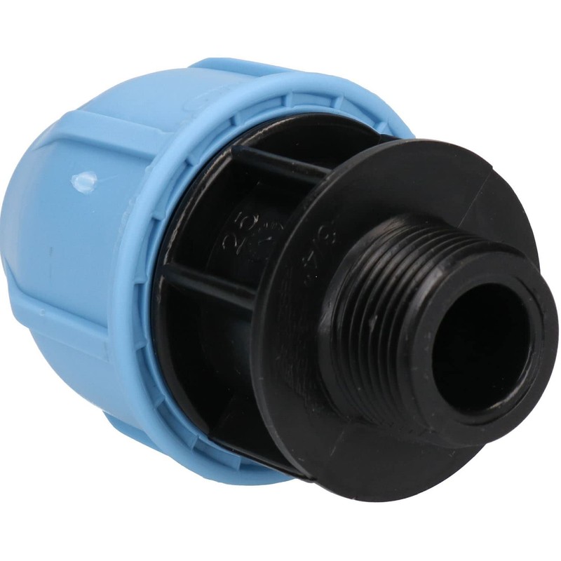 25mm x 3/4" MDPE Male Adapter Compression Coupling Fitting Water