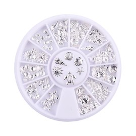 Montesy - 1 * Ocean Thema Metall Box Seestern für Schuppen 3D Nagel Dekoration Nail Art Werkzeuge Gold /