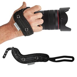 Spider Holster SpiderPro - Correa de mano para cámara v2 con montaje a presión y correa de muñeca opcional - Compatible con DSLR y sin espejo (negro)