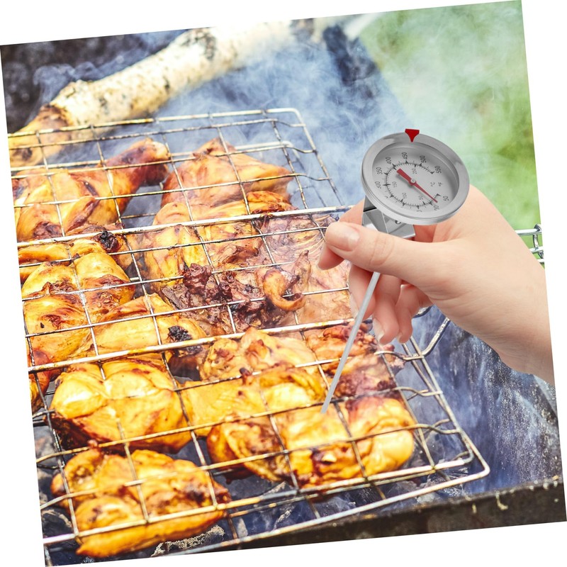iplusmile 1pc Stainless Steel Dial Thermometer Barbecue Food Thermometer for