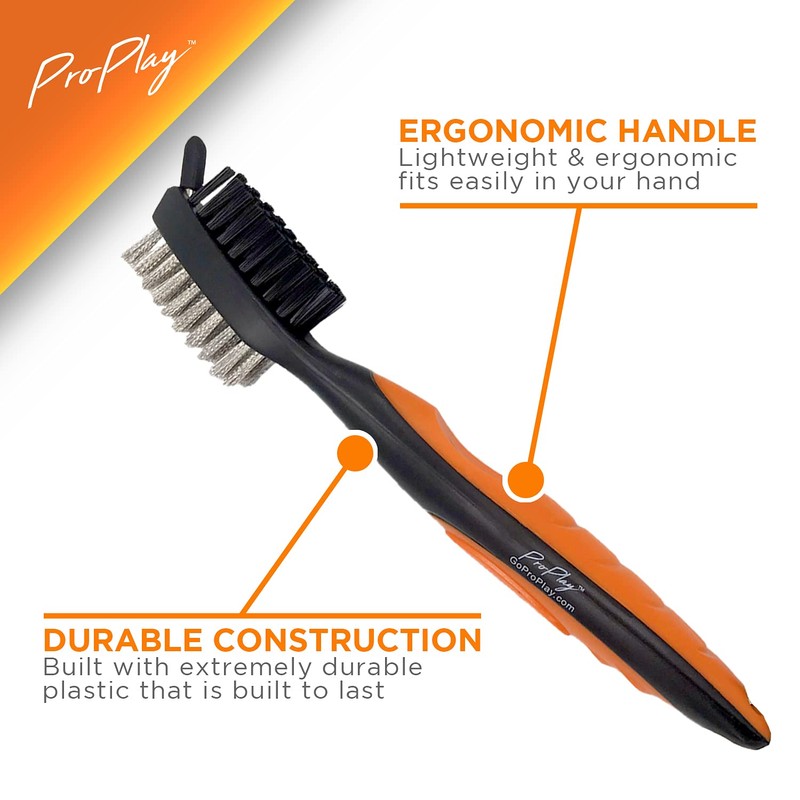 ProPlay Golf Club Brush and Groove Cleaner | Retractable Zip-line