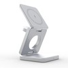 3 in 1 Magnetic Wireless Charger Foldable - Color: Gray