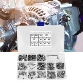 662PCs M2.5 SUS304 Stainless Steel Pan Head Hex Socket Screw Nut Flat Washer Spring Gasket Wrench Assortment Kit with Storage Box
