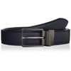 Lacoste PLM0626 Men's Reversible Gun Metal Buckle Leather Belt, navy