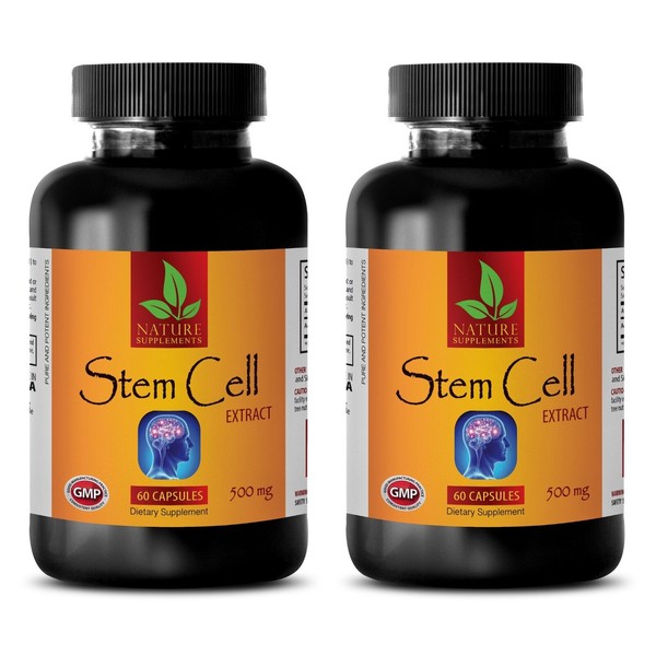 STEM CELL - Organic Blue Green Algae 500mg - Anti Aging - 2 Bottles 120 Capsules