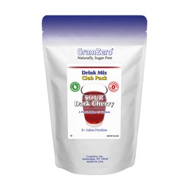 GramZero Sour Dark Cherry Zero Calorie Sugar Free Drink Mix, Great For Nutrition Club Loaded Tea, Stevia Sweetened