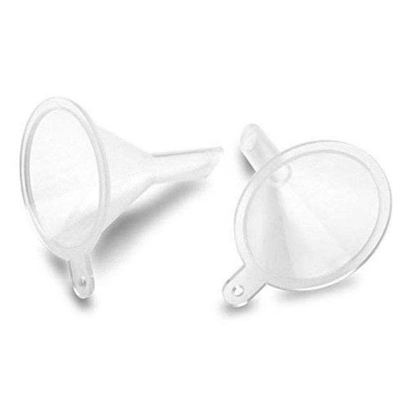 WELANGBN Small Funnel, 2inch Clear Plastic Mini Funnels for Science