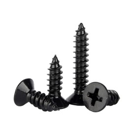ORANXIN M4 x 25 mm, 20 pieces, 304 stainless steel, black galvanised, cross countersunk wood screws, self-drilling, small screws, flat head, self-tapping screws