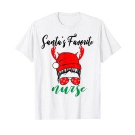 Santa's Favorite Nurse - Lustige Merry Christmas Nurse T-Shirt