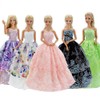 GIETIOS 5Pcs Handmade Clothes Dress for Doll Wedding Party Dresses