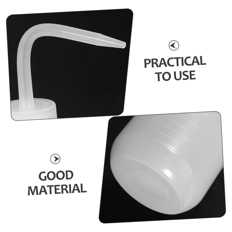 Ciieeo Curved Mouth Squeeze Bottle with Measurement Marks for Care