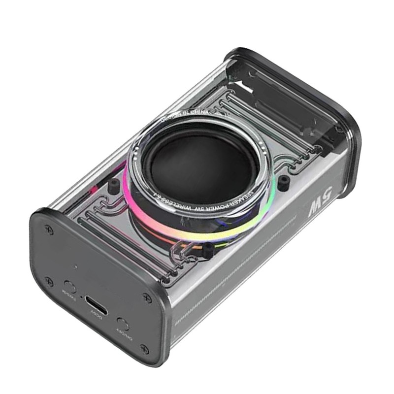 Bluetooth Speaker with Colorful Lights Loud Subwoofer Surround Sound Rechargeable
