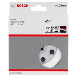 Bosch 2608601117 Rubber Pad for Random Action Sanders, 4.9 inches (125 mm) φ (Soft)