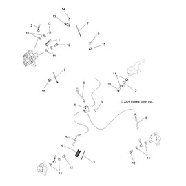 Polaris OEM Rear Brake Line Kit 2003-2010 Sportsman 400, 450, 500 & 700 2202660