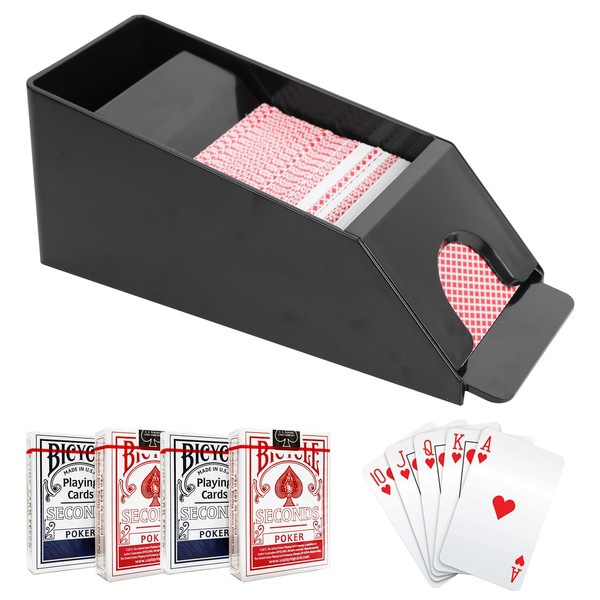 4 Deck Blackjack Dealer Shoe,Playing Card Dispenser,Poker Card Dealer Casino