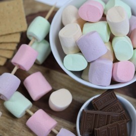 Ziyad Gourmet Halal, Multi-colored Large Marshmallows, Fruity, Pork-Free, Egg-Free, Dairy-Free, Gluten-Free, Perfect for Holidays and S’mores, 8.80oz (Pack of 4)