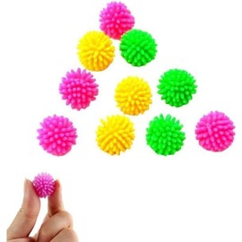 10er-Set Massagebälle für Reflexzonen – 2.5 cm Mehrfarbige Akupressurkugeln mit Noppen – Ideal für Physiotherapie, Handrehabilitation und Stressabbau