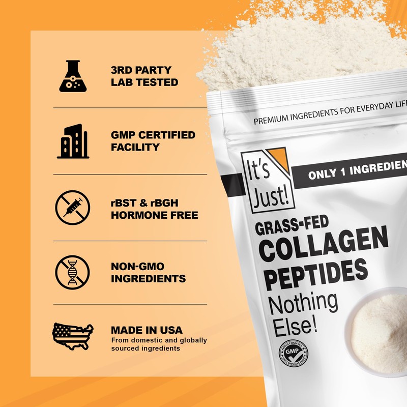 It's Just! - Collagen Peptides, Protein Powder, 40 Ounce, GrassFed