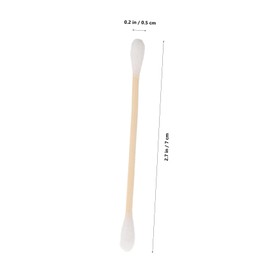 TOVINANNA 500Pcs Double Headed Cotton Sticks for Ear Cleaning Makeup Application and Household Use Reusable Wooden Cotton Swabs for Adults and Pets