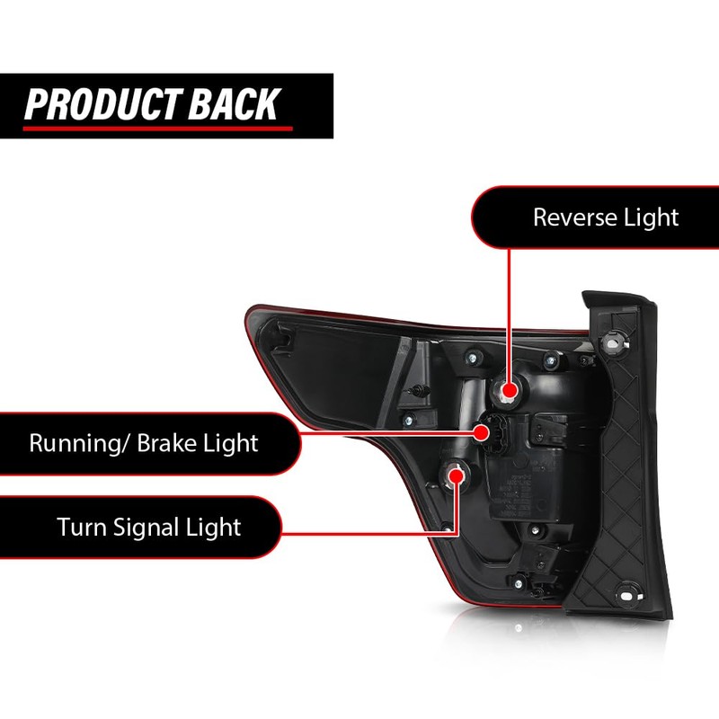 Rear Tail Light Brake Lamp Assembly, Fit Ford Explorer 2016