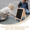Toyvian Standing Art Easel for Kids - Double-Sided Wooden Blackboard,
