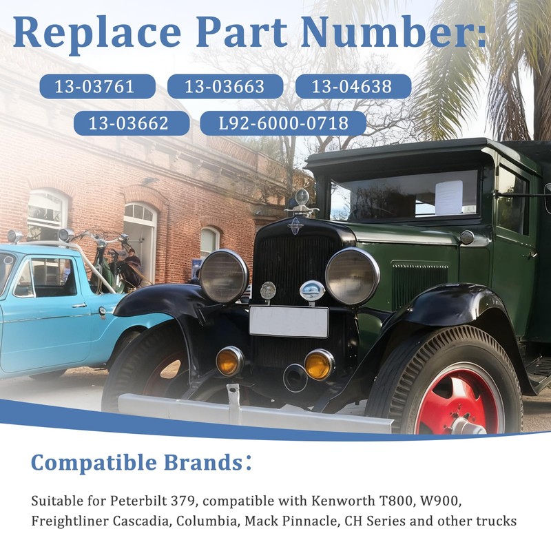 for Peterbilt 379 Cable Stud Bolt with Retaining Ring Compatible