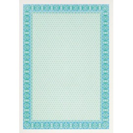 DECAdry Premium Certificates Watermarked 115gsm A4 Turquoise Blue Ref OSD4052 [Pack of 25]
