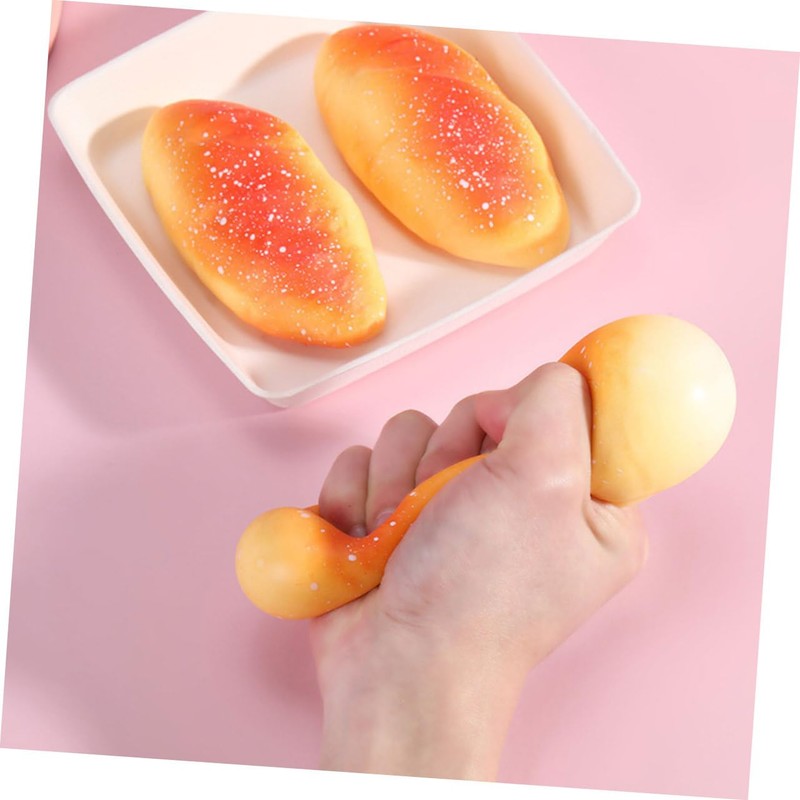 KOMBIUDA 2Pcs Slow Rising Bread Decompression Realistic Squishy Food Model