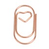 100pcs Paper Clips Portable Heart Shape Rustproof Electroplated Metal Paperclips