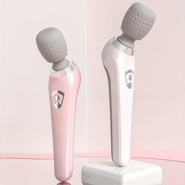 Portable USB Rechargeable Handheld Massager, 1 Box High Frequency Vibration Motor Massager, Muscle Relaxation Massager for Neck, Back, Legs, Waist, Neck Shoulder Relaxer:_Ivory White_1 Box