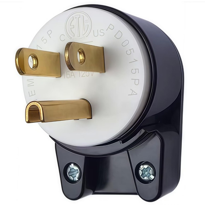 Nema 5-15P 15AMP 125Volt Male Plug,USA Canada Male DIY Rewirable