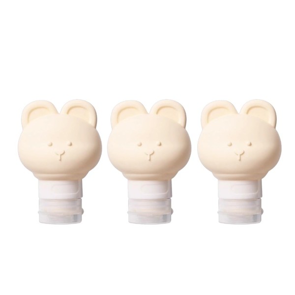 SIFRTOA Cute Bear Travel Bottles Set for Toiletries 3 Pack
