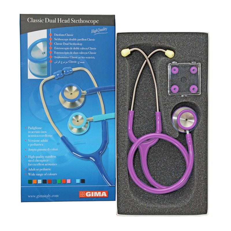 Gima - Classic Double Head Adult Duphon, Stethoscope with Stainless