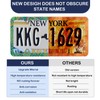 Boho Green Floral License Plate Frame - Unobstructed Narrow-Edge 2
