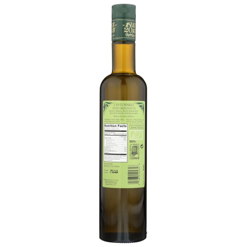 L'Estornell Organic Extra Virgin Olive Oil from Spain 16.9 oz