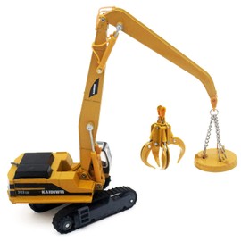 Tipmant Alloy Die-cast Vehicle Model Toy Material Handling Diecast Crane Engineering Truck Metal Durable Kids Birthday Gift Scale1:87