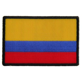 Colombia Flag Patch - 3x2 inch. Embroidered Iron on Patch