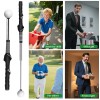 Retractable Golf Swing Training Aid with Rhythm Click Sound Golf