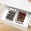 Finew Fridge Organiser Divided, 2 Pack Snack Organiser Bins, Stackable