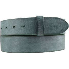 BELTINGER Replacement Belt Made of Soft Full Cowhide Leather Used Look without Buckle 4 cm | Press Stud Belt for Men and Women 40 mm | Vintage Look, khaki