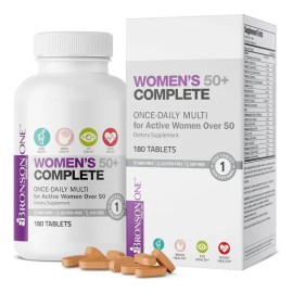 Multivitamínico Bronson One Womens 50+ Sin Sabor 180 Cápsulas Vitaminas