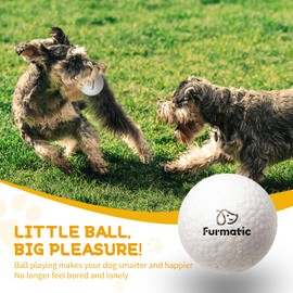 Furmatic Dog Toys for Aggressive Chewers, Indestructible and Interactive Tennis Balls for Dogs, Ideal Herding ball for dogs to Chew Fetch Training, for Large Medium Small Dog and Puppies (Small, 2.5")