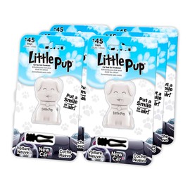 Little Pup 96619-6PK New Car Scent Car Air Freshener Clip Provides Long-Lasting Freshness in a Compact Design, Fights Odors for up to 45 Days, Cute Car Odor Eliminator, Non-Toxic, Pack of 6