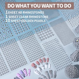 Teenitor 2582Pcs Silver Hair Jewels and Hair Gems Silver Face Gems Face Jewels Self Adhesive Hair Gems for Face, Hair, Makeup, Body 3/4/5/6/8MM